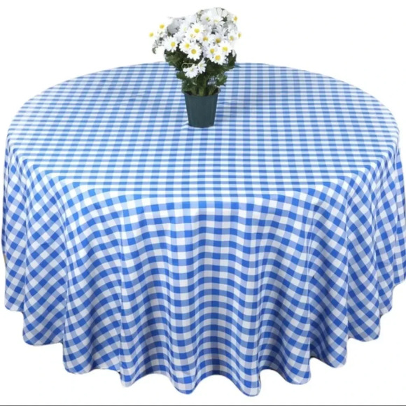Buffalo Plaid / Gingham Round Tablecloth - Picture 3 of 3
